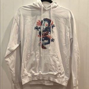 White brandy Melville dragon hoodie